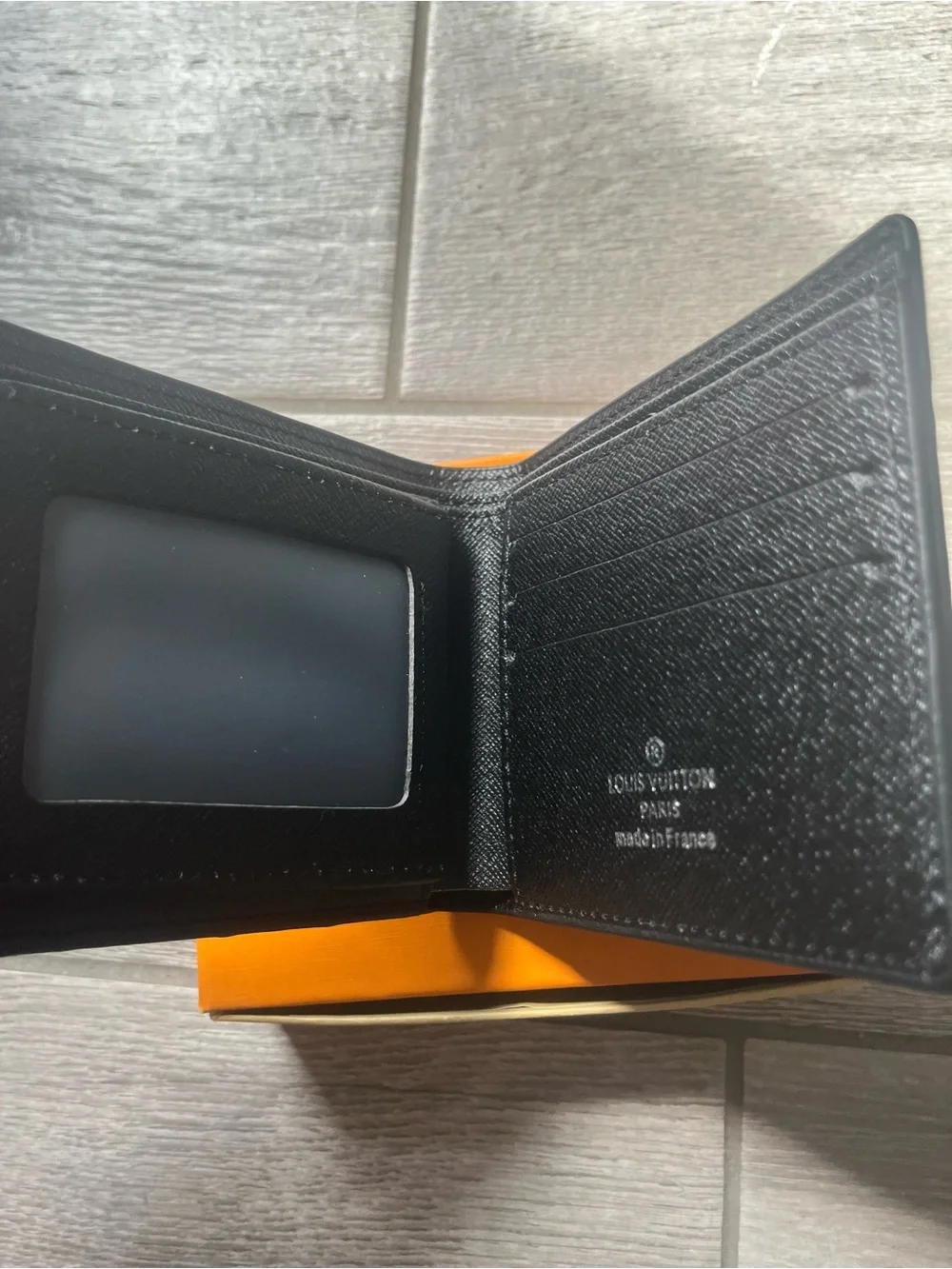 Louis Vuitton Black Embossed Monogram Leather Card Holder